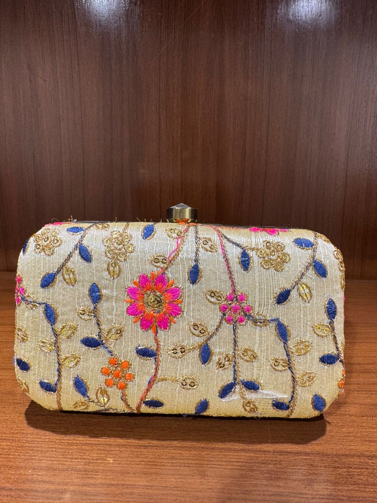 Embroidered Clutches Off White