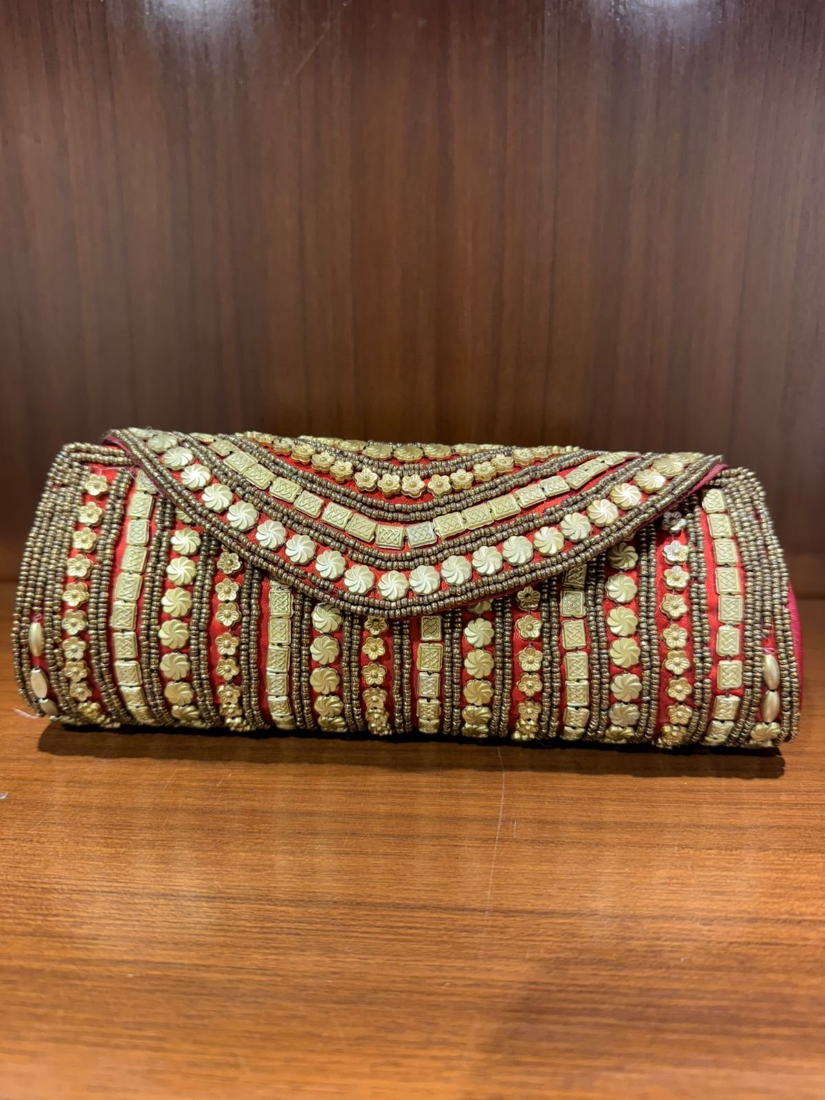Embroidered Multi Thread Clutch