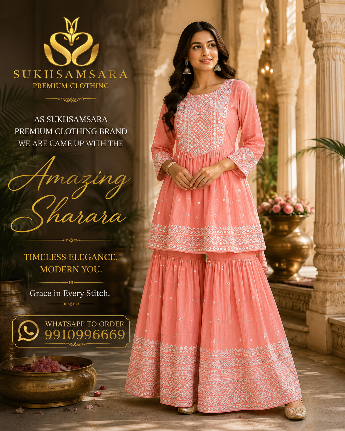 Latest Ethnic Pink Sharara