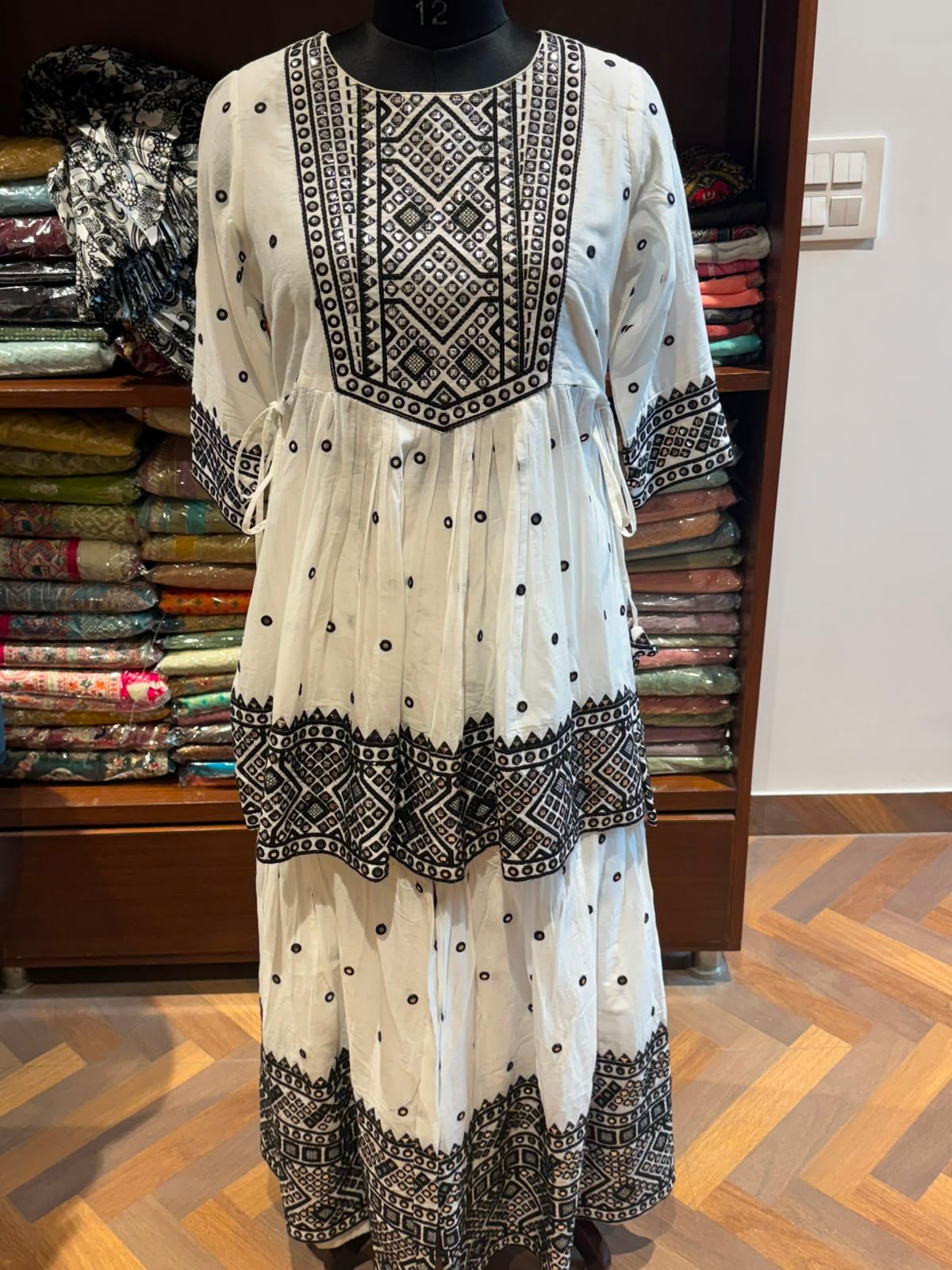 Latest Ethnic Black And White Sharara