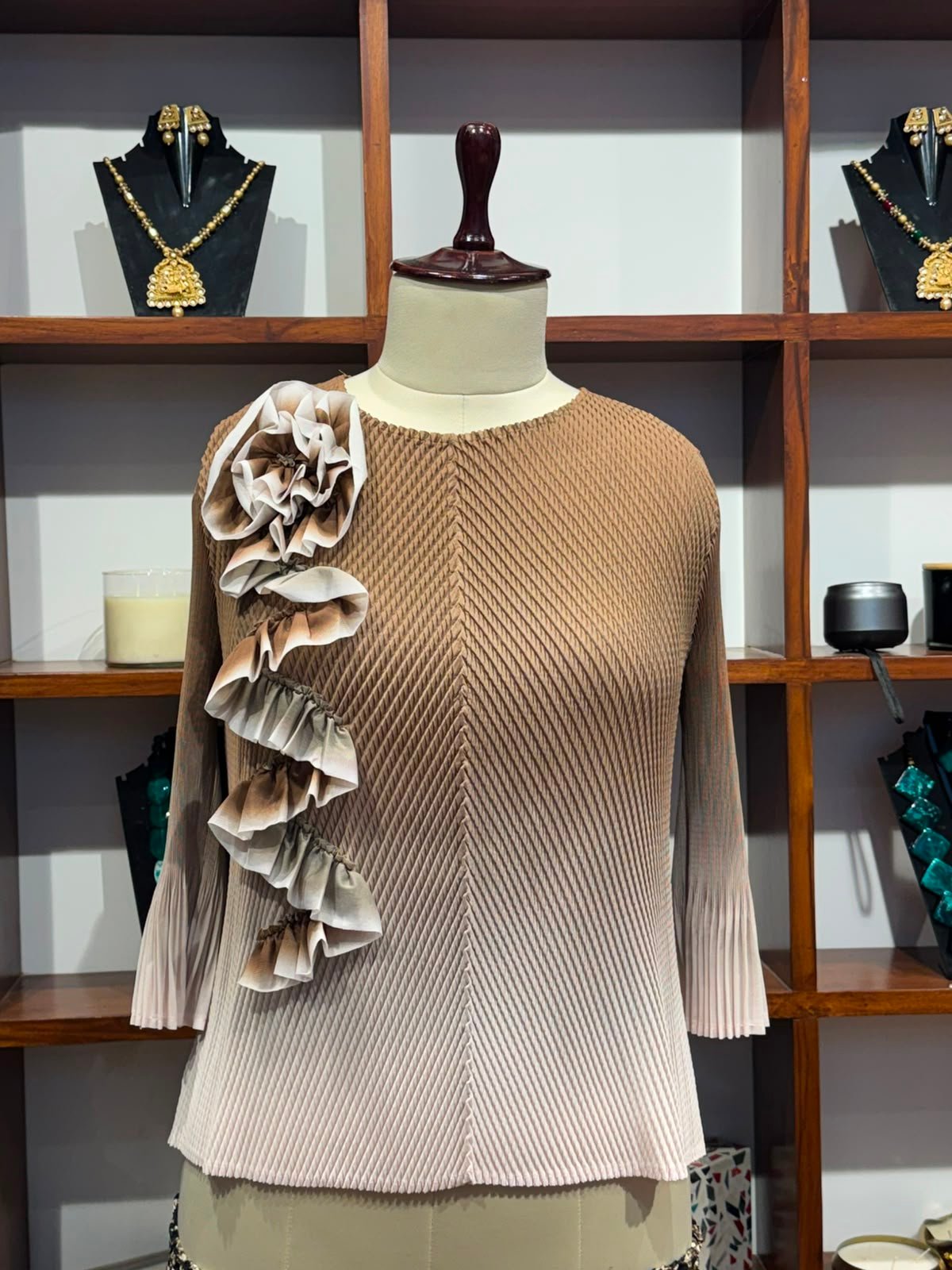 fabric name korean moss crepe  top
