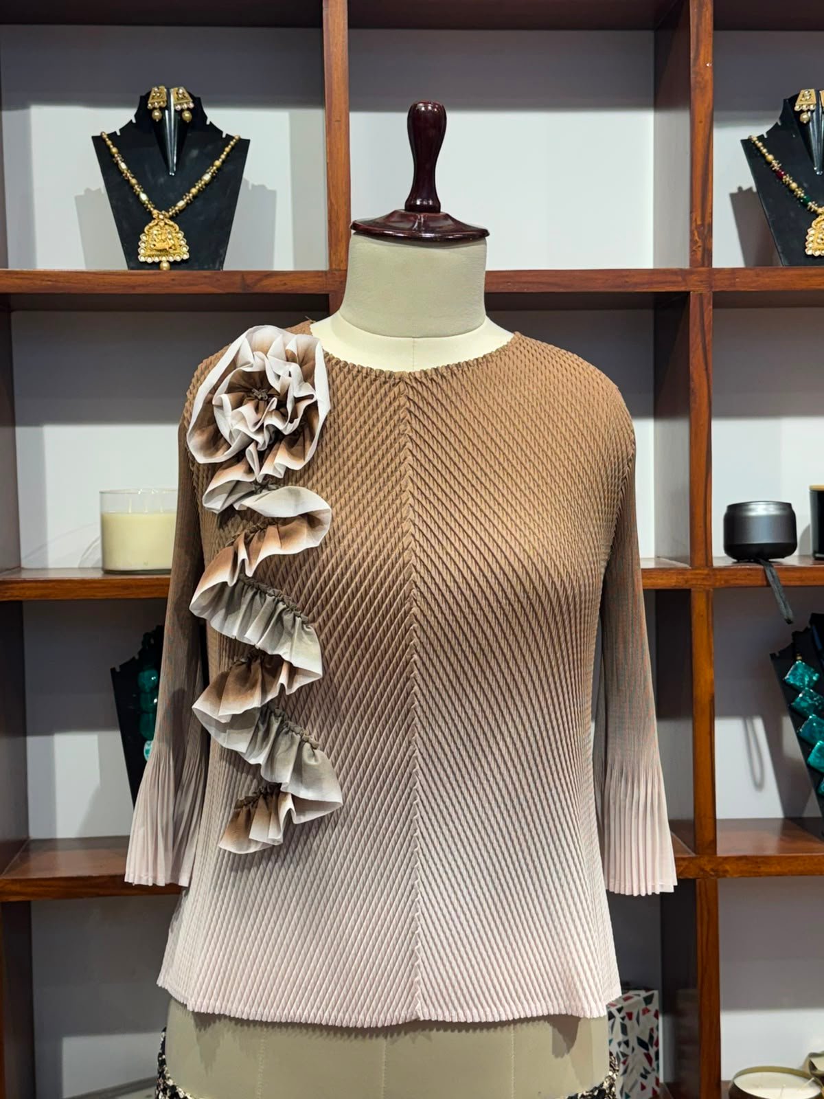 fabric name korean moss crepe  top