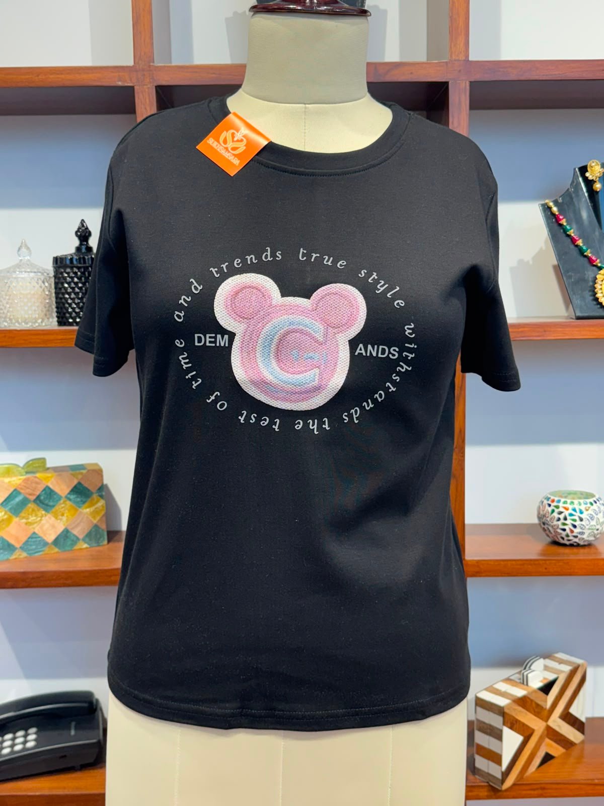 Cotton Lycra T-Shirt black