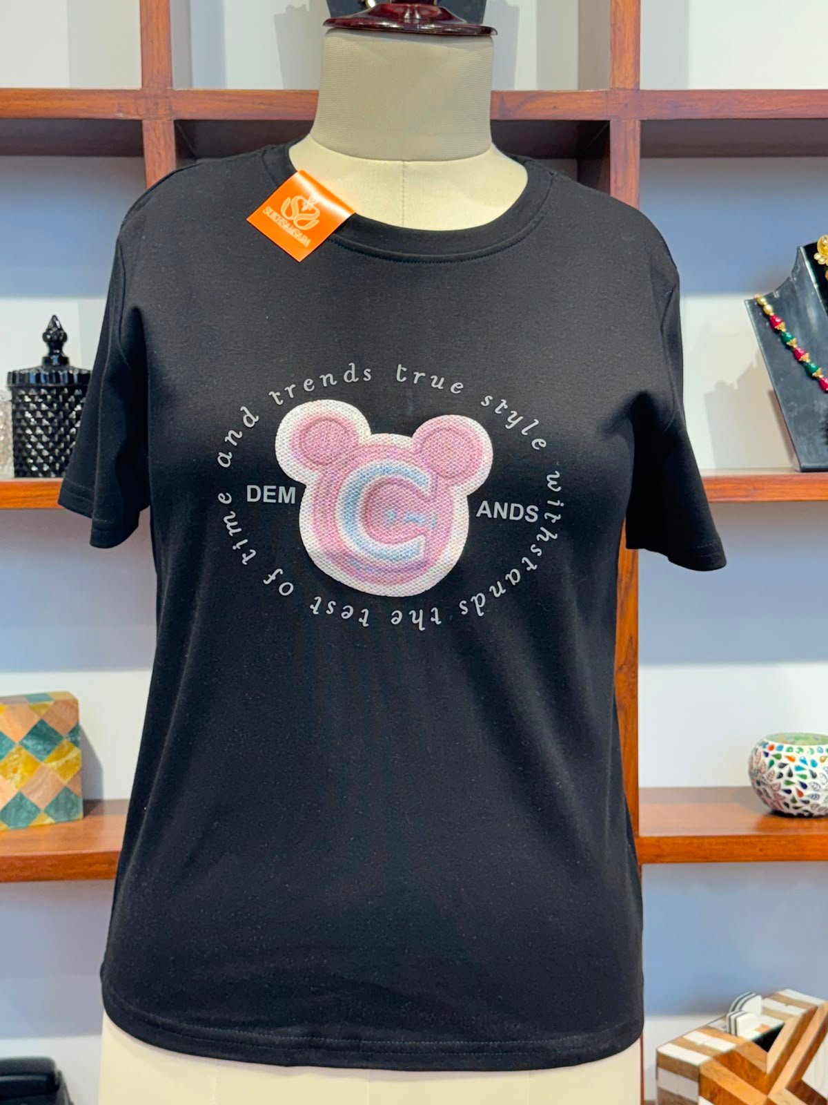 Cotton Lycra T-Shirt black