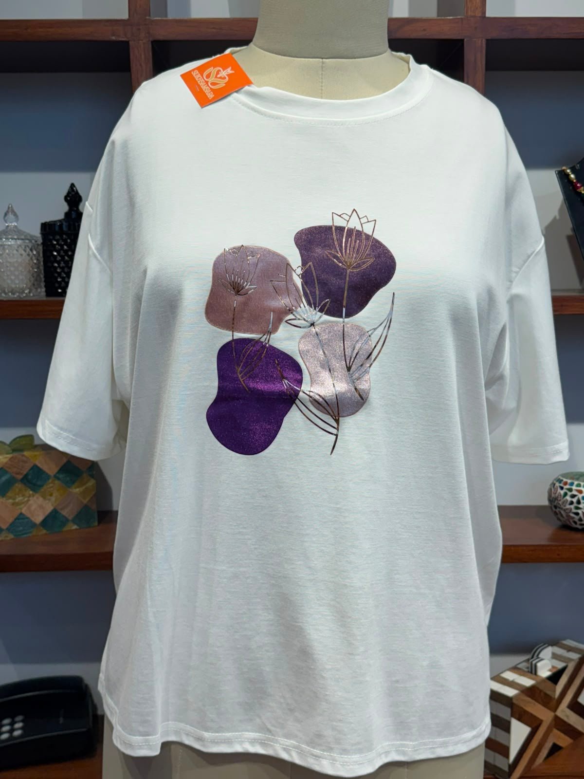 Cotton Lycra T-Shirt  white (F)