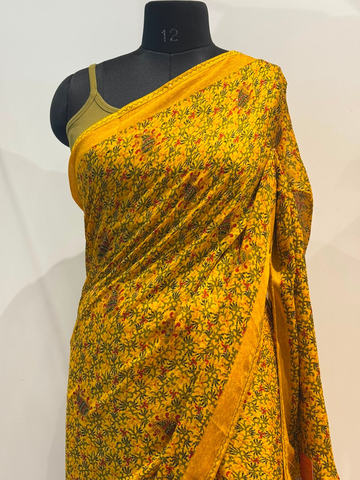 fabric georgette bandhni print