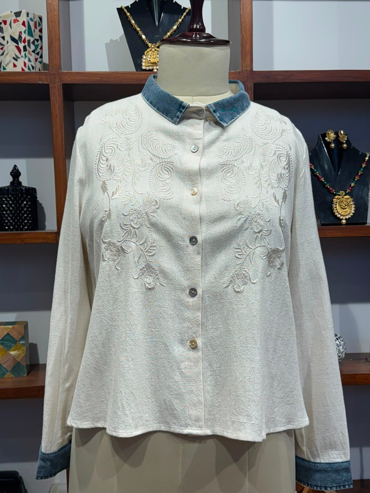 cotton denim caller shirt