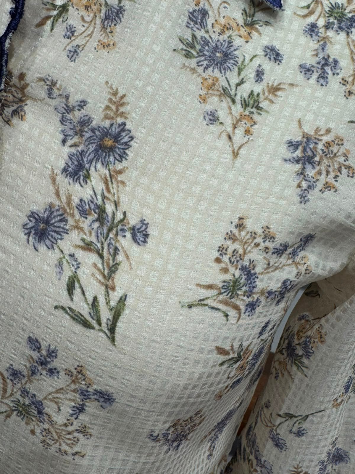 fabric georgette floral print shirt colour white