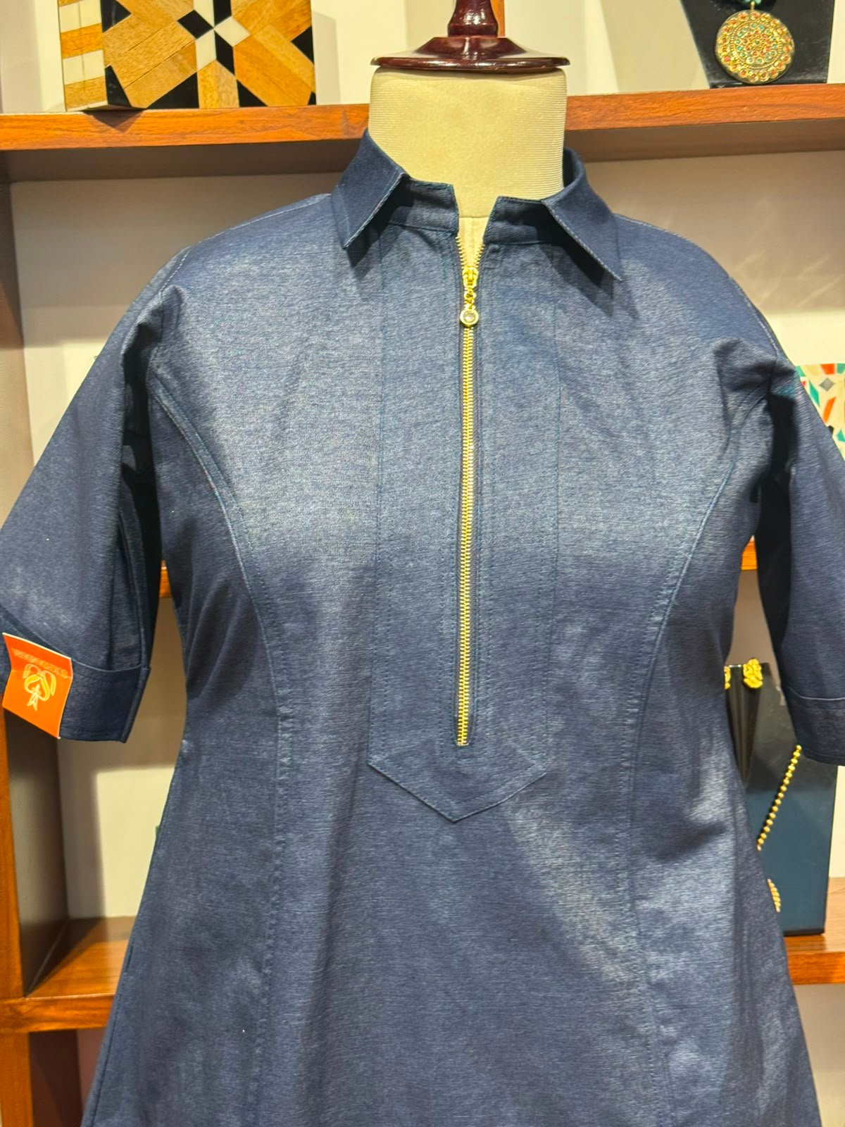 denim dress navy blue