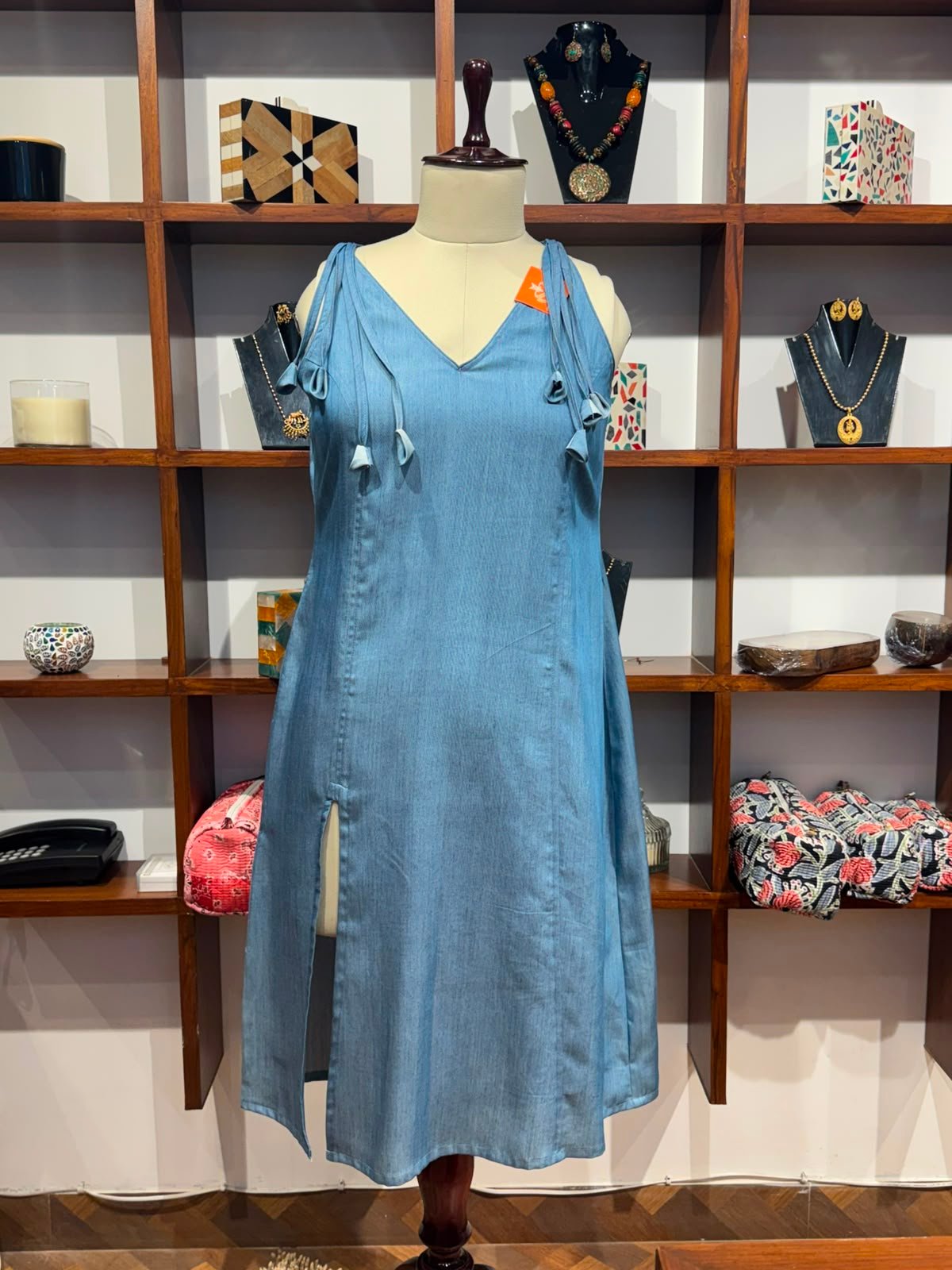 denim dress colour blue