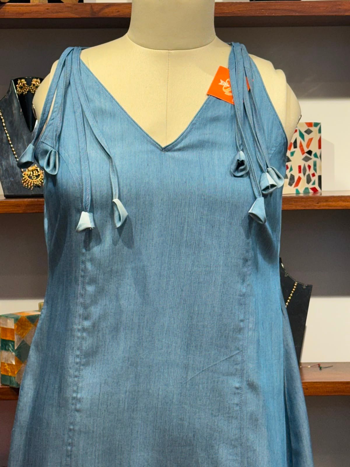 denim dress colour blue