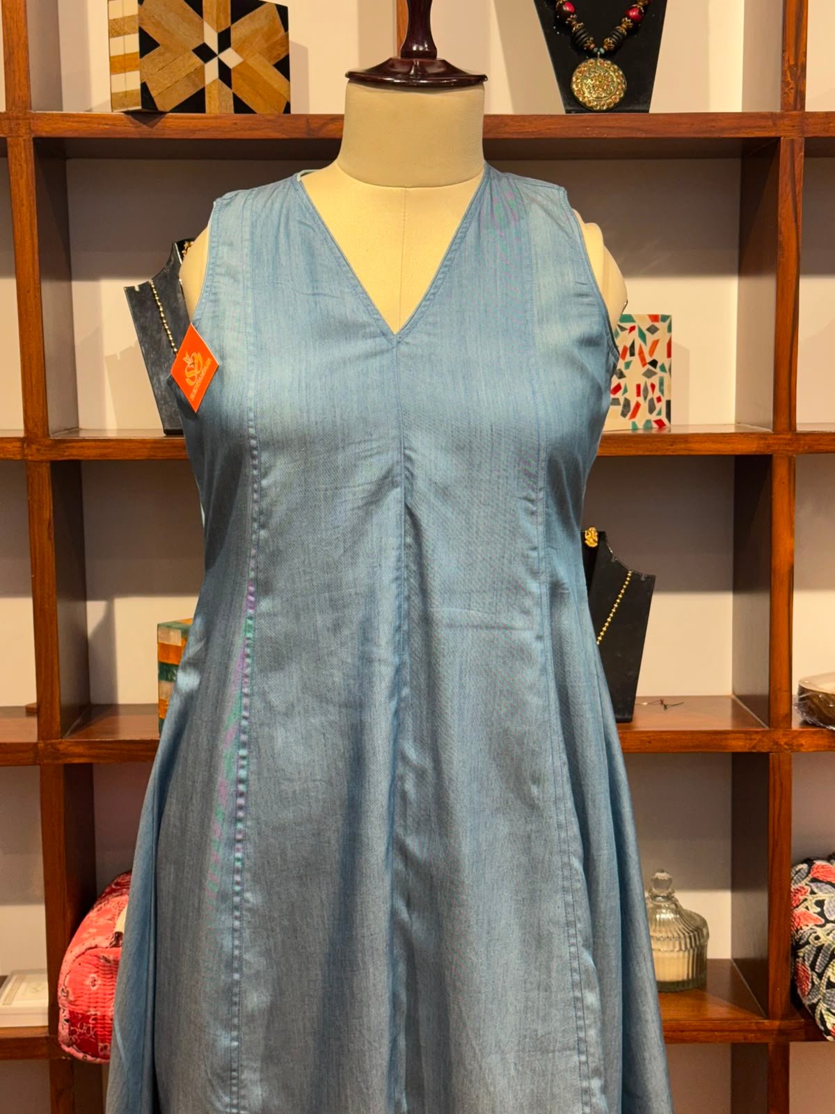 denim dress colour blue