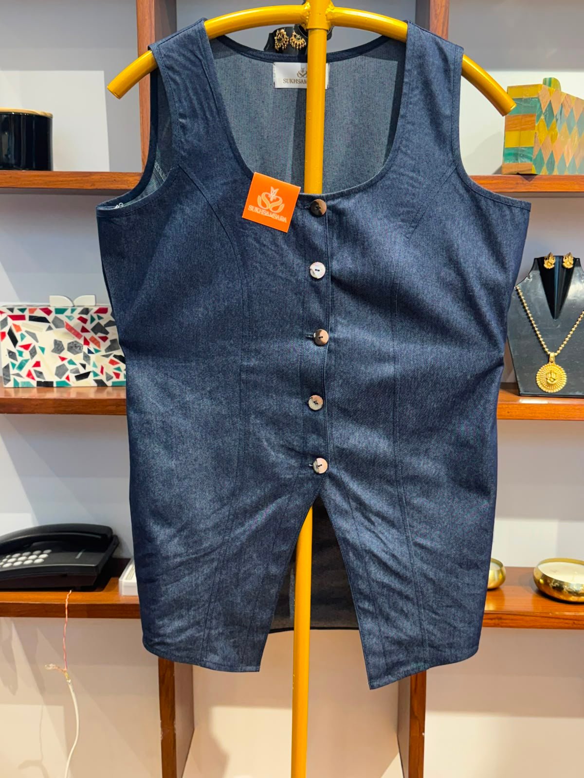 denim top