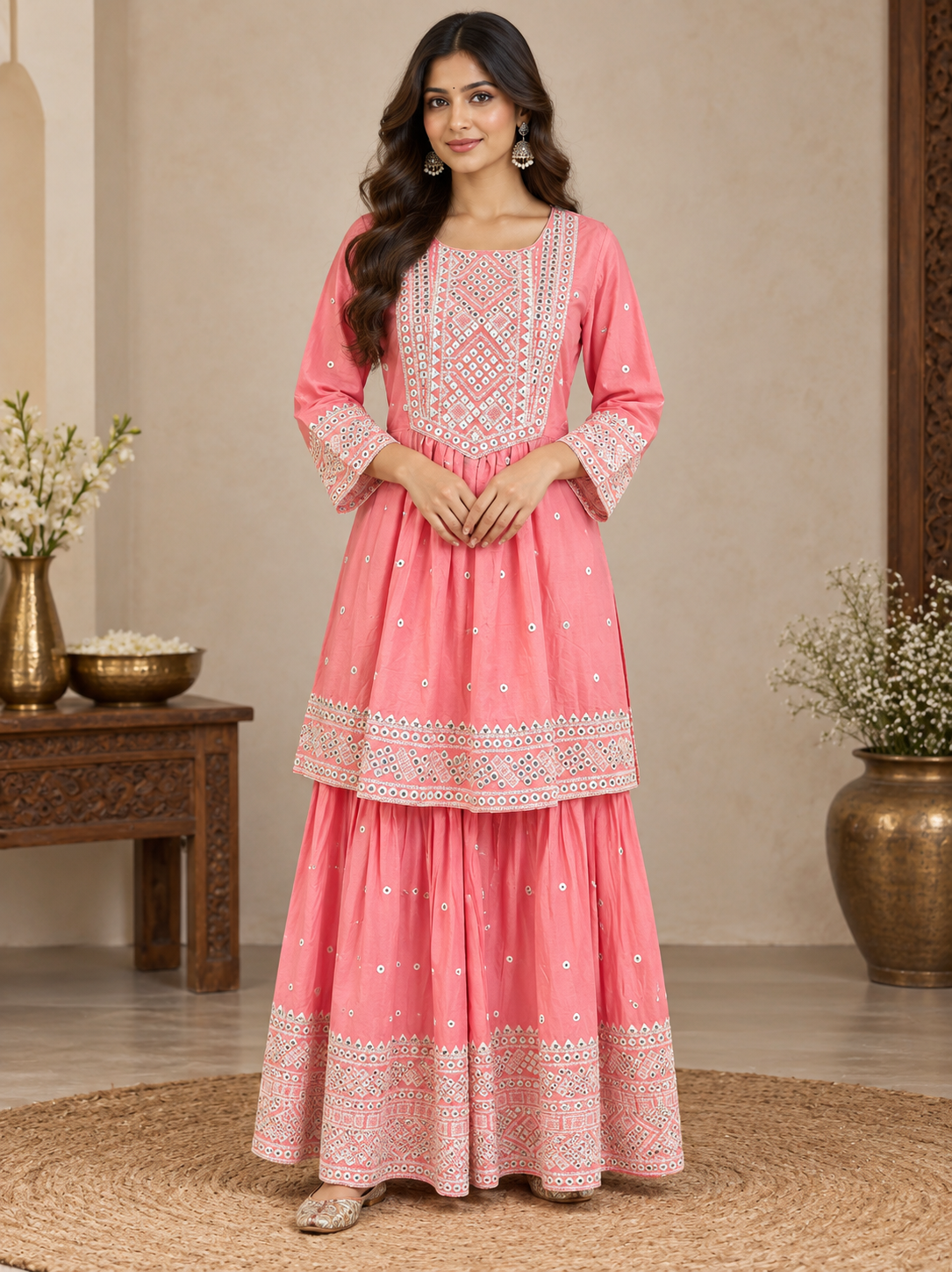 Latest Ethnic Pink Sharara
