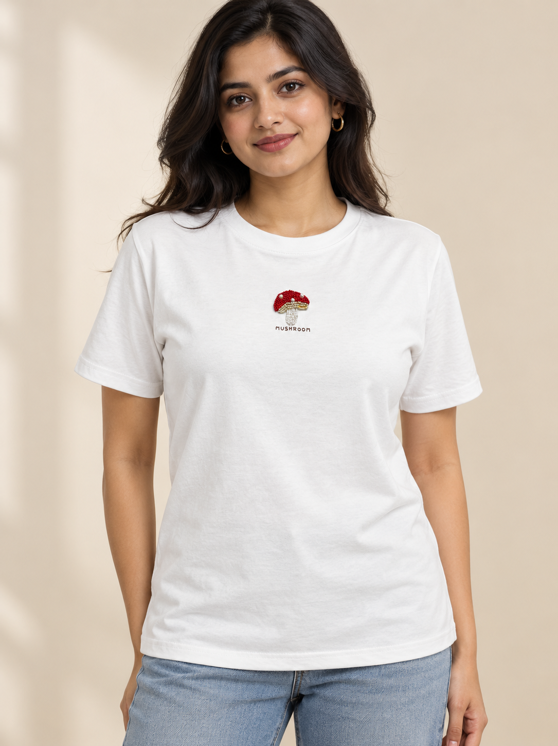 Cotton Lycra T-Shirt  white