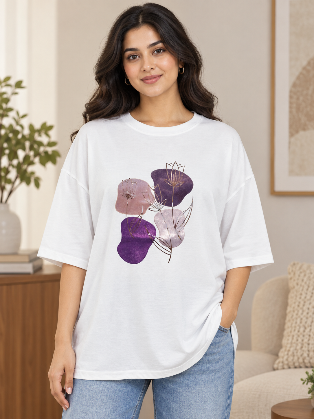 Cotton Lycra T-Shirt  white (F)