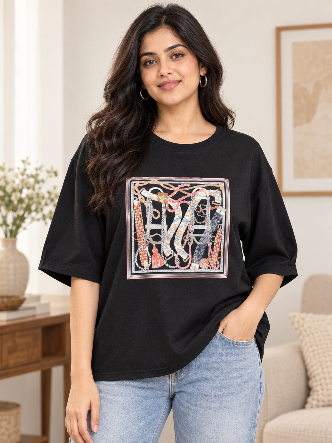 Cotton Lycra T-Shirt Black